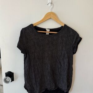 H&M Basics Black and White Polka Dot Top